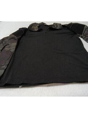 Black and Camouflage Long Sleeve Bodysuit XL